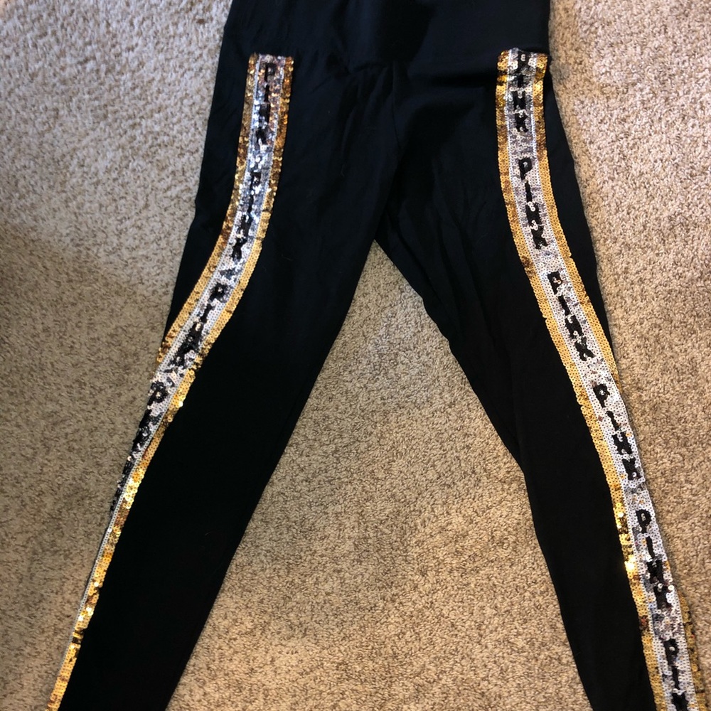 PINK sequins leggings